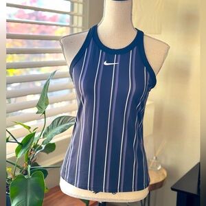 Nike Striped Tank Top, Navy Blue & Black, Size S, Very Good Condition
